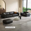 Coussin de canapé modulaire en similicuir noir-1433559347-1433559356-1433559358