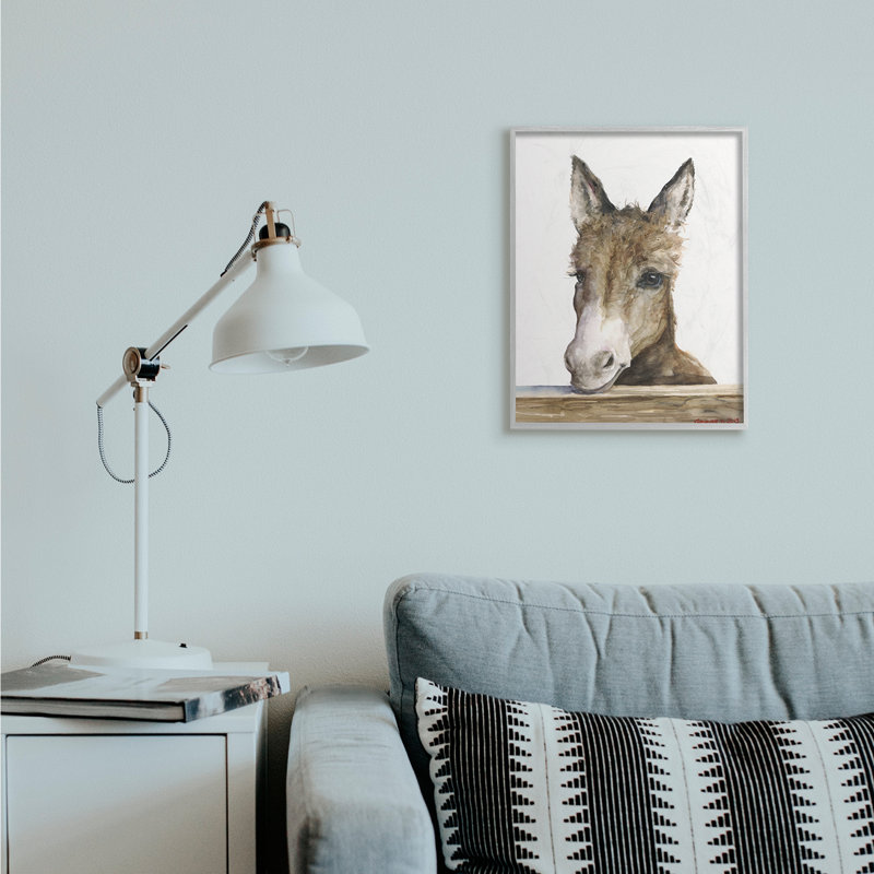 Bébé âne, adorable animal de ferme, H 20 po x l 16 po, Estampe numérique Farmhouse