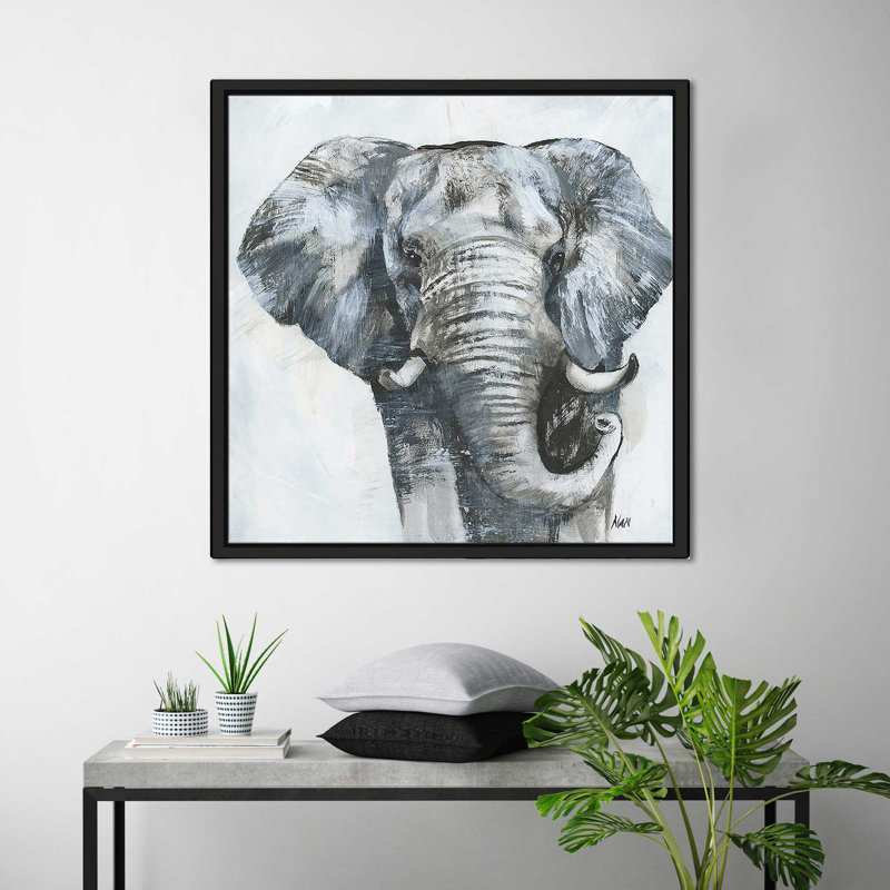 Masai Moment (Square) par Nan Print, Cadre flottant noir, H 21,5 po x l 21,5 po x P 2 po