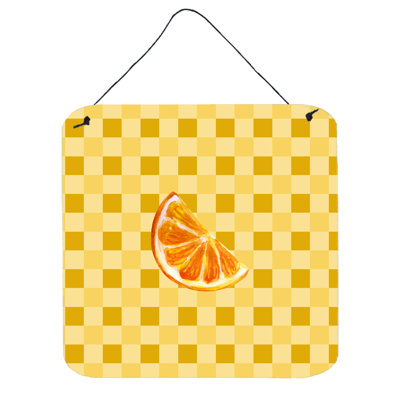 Décoration murale oranges tranchées sur basketweave