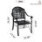 Cast Aluminum Patio Seating, 2Pcs, Black Frame, Protected, Comfy Cushions, Ergonomic Design 2Pcs Armchairs, Finish, Strong And Weather , Slip, Space Saving