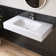 39'' Wall Mounted Bathroom Sink Solid Surface Rectangular Bathroom Sink In White