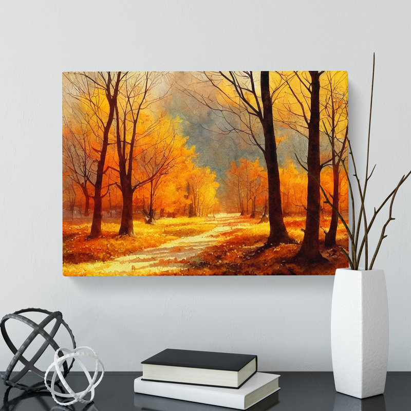 Forest In Autumn Vol.3 - Wrapped Canvas Print, 35cm H x 50cm W x 3cm D