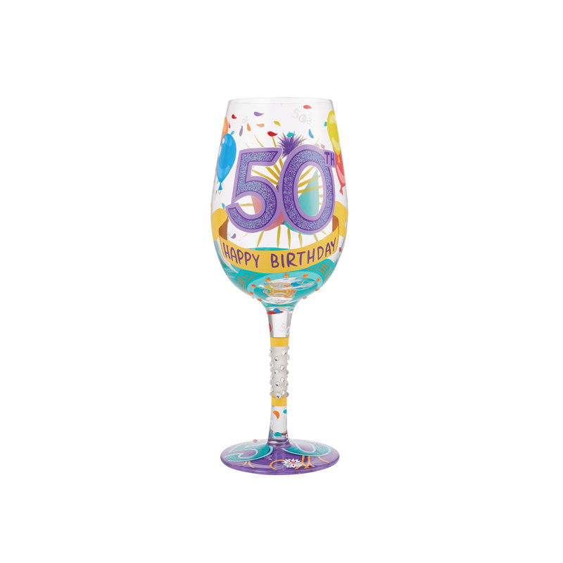 Verre à vin Lolita Happy 50th Birthday 9 po