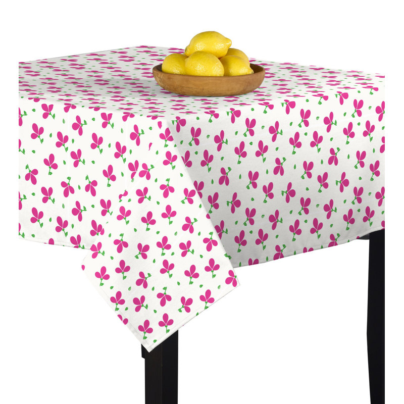 Caius Spring Flowers Tablecloth, Pink