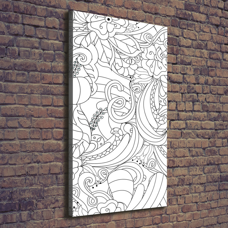 Zentangle Background - Wrapped Canvas Print