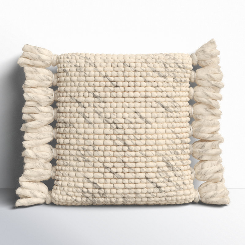 Narvik Pillow Cover & Insert Throw Down, Gray/Beige/Charcoal, 18" x 18", Down