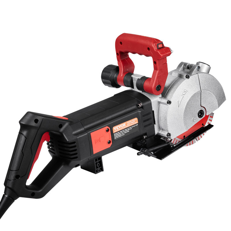 4800W Chasse au mur, largeur de coupe de 38 mm / 1,5 po, découpeuse de rainures murales, profondeur de coupe de 52 mm / 2 po, fente murale avec 5 lames de scie, 6,3 po de diamètre, 5000 tr / min, formation unique sans poussière