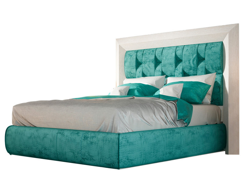 Upholstered Panel Bed, King
