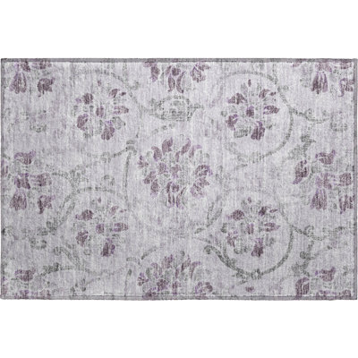 Premium Machine Washable Prisco Lavender Rug