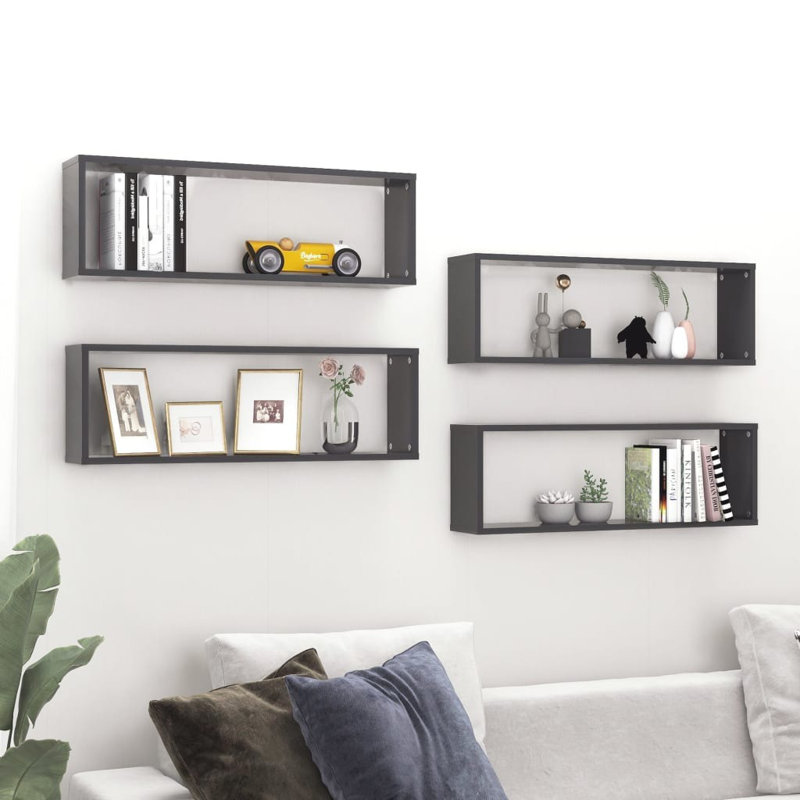 Aybree 4 Piece, 26.5cm H x 80cm W x 15cm D, White