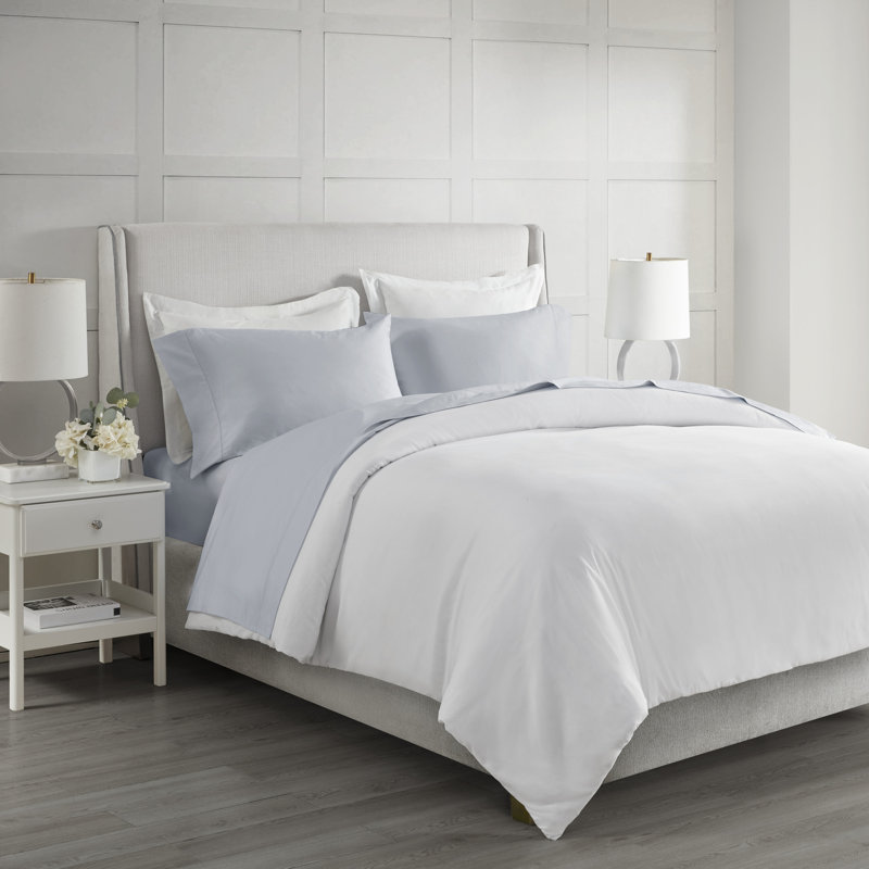  Ensemble de draps en coton de qualité égyptienne 500 fils, Très grand, Gris