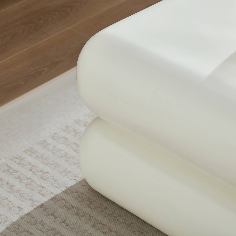 Table basse en fibre de verre FRP, Blanc