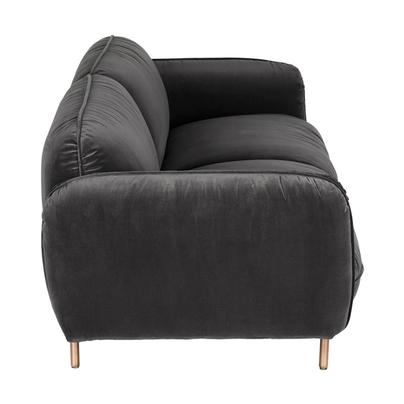 Franklin Sofa, Grey Velvet