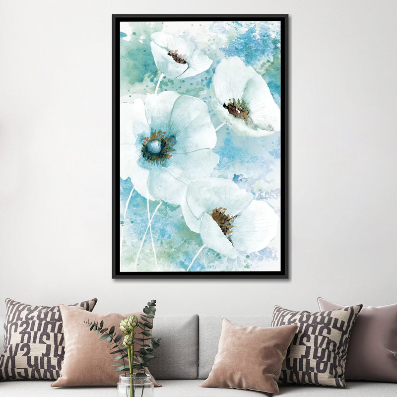 «Simple and Pretty I», impression sur toile, H 26 po x l 18 po x P 1,5 po, Toile avec cadre noir, Pas de tapis