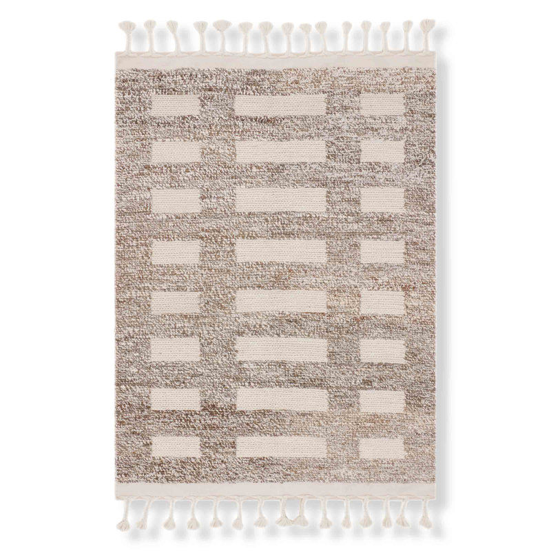 Tapis naturel tissé à la main à la main, Tapis de couloir 2 pi 6 po x 12 pi