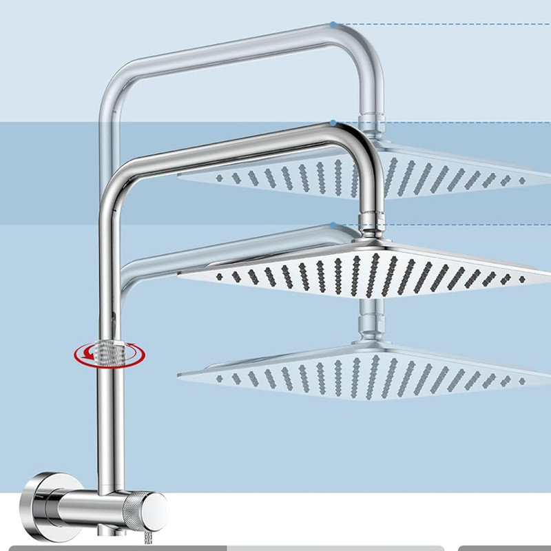 10-Inch Polished Stainless Steel Rain Shower Head with Handheld Combo