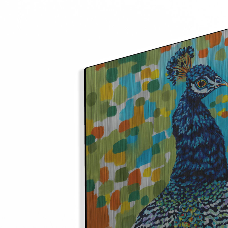 «Plumes de paon II» par Carolee Vitaletti, H 24 po x l 16 po