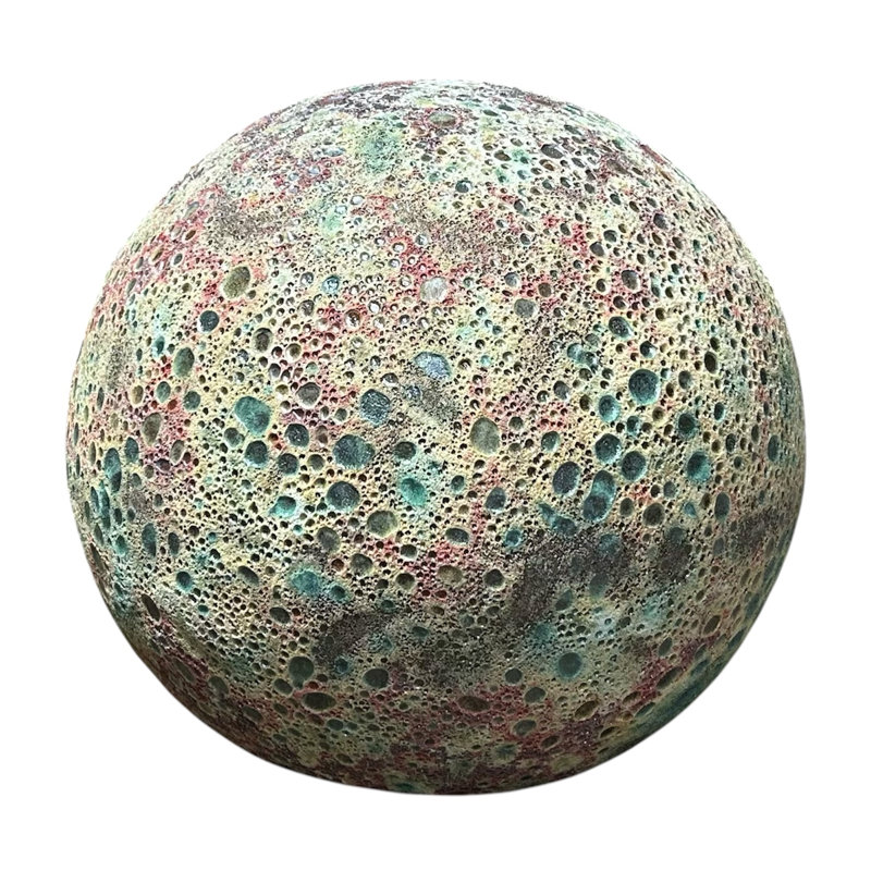Sphère décorative Emerald Terra, H 11,3 po x l 12 po x P 12 po, Sarcelle