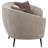 Glynes Upholstered Channel Back Curved Sofa Beige-1594946685
