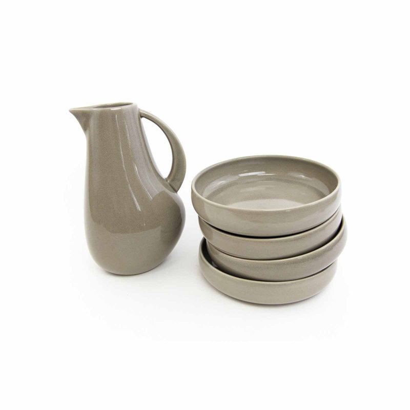 Borgen Stoneware Dinnerware - Set of 5, Desert