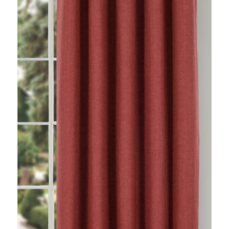 Altynai Blackout Curtain Pair, Terracotta, 114 W x 183 D cm