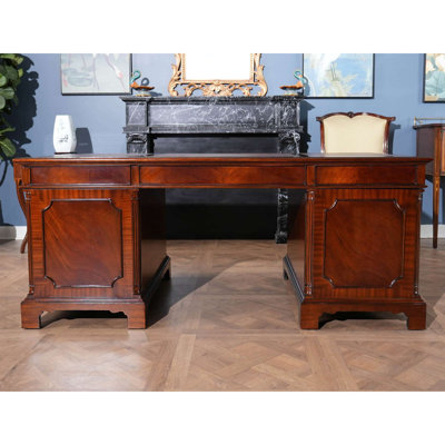 Ceballos Solid Wood Base Executive Desk