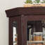 Vitrine de coin vitrée avec vitrine d'angle lumineuse, vitrine avec éclairage (inclus), bar, armoire à vin avec tablettes en verre réglables, décoration en cerisier clair (incluse)-878938105-887629080-888034812