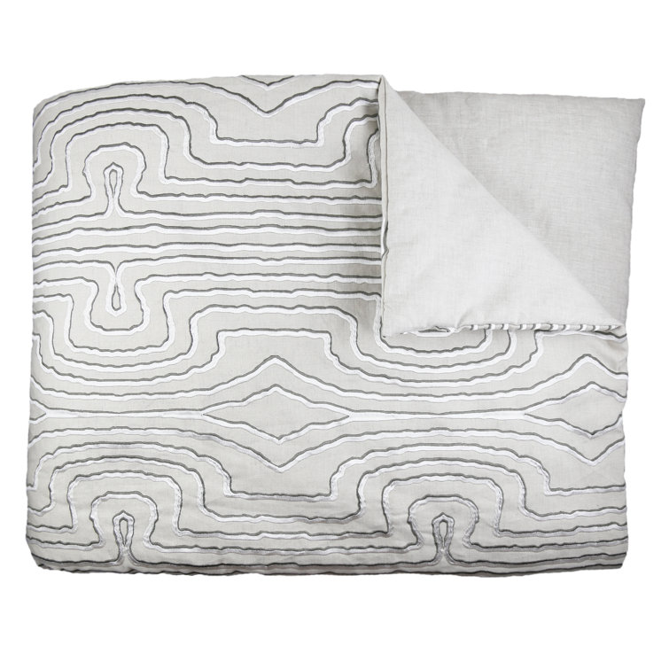 Contour Embroidered Throw Blanket