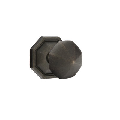 Emtek Privacy Knobset w/ Tuscany #15 Rosette and Octagon Knob