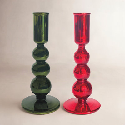 Glass Taper Candlestick Holder