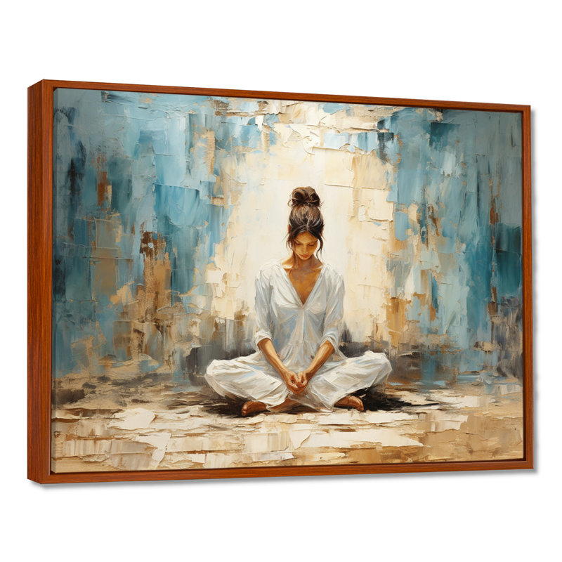Yoga sérénité - impressions sur toile, H 24 po x l 32 po x P 1 po, Brun