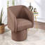 Chaise d'appoint rembourrée et rembourrée en tissu de café clair