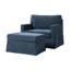 Ensemble de 2 fauteuils surdimensionnés avec repose-pieds avec repose-pieds Cario-131181472-131181473