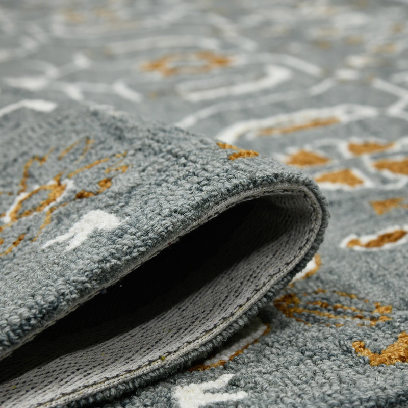 Tapis en laine crocheté à la main Pecos, Rectangle 5 pi x 8 pi