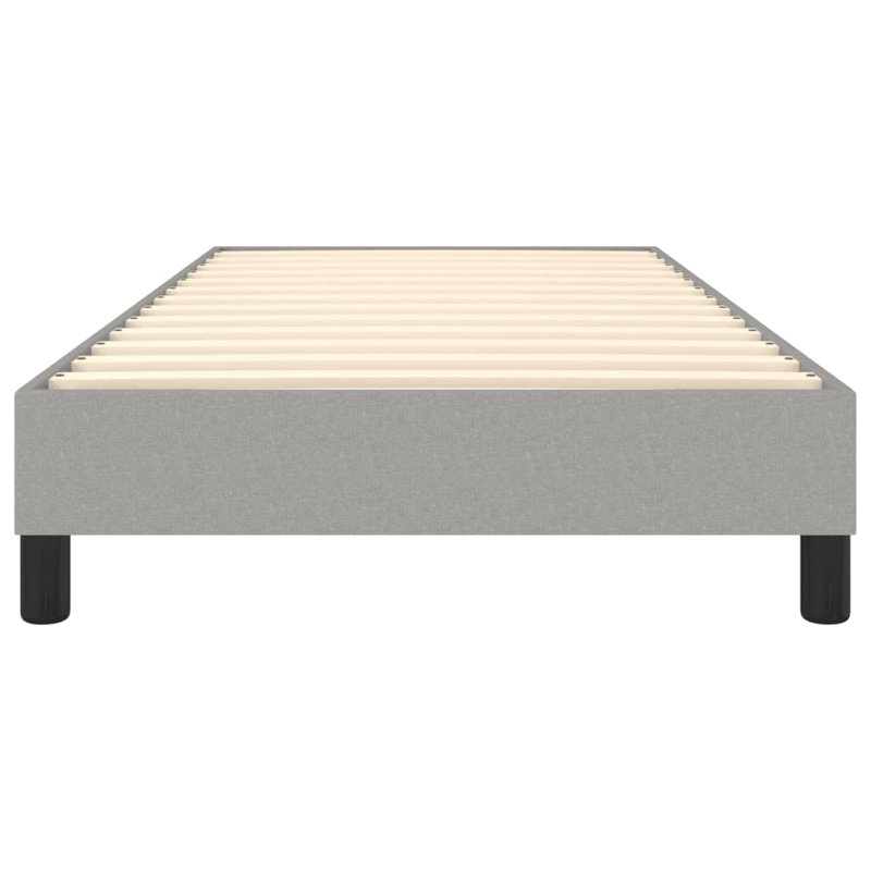 Box Spring Bed Frame Light Grey Twin XL Fabric , Light Gray, Twin XL