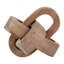Sculpture décorative en bois sculpté, motif nœud entrelacé, pour la décoration intérieure - Bords arrondis géométriques, idéale pour le salon - 20 cm, marron