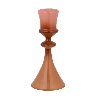 Porte-cône en verre rosé et brun