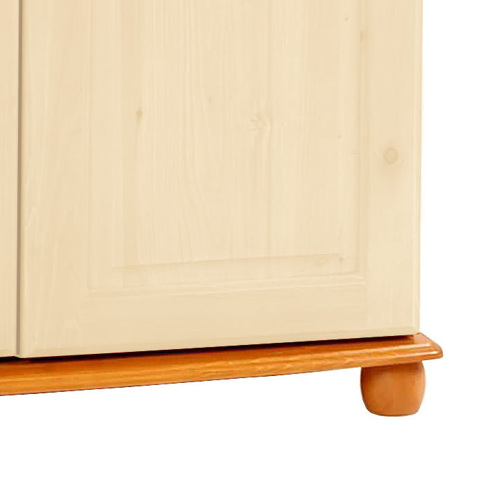 Blanchard 2 Door Manufactured Wood Wardrobe, Cream