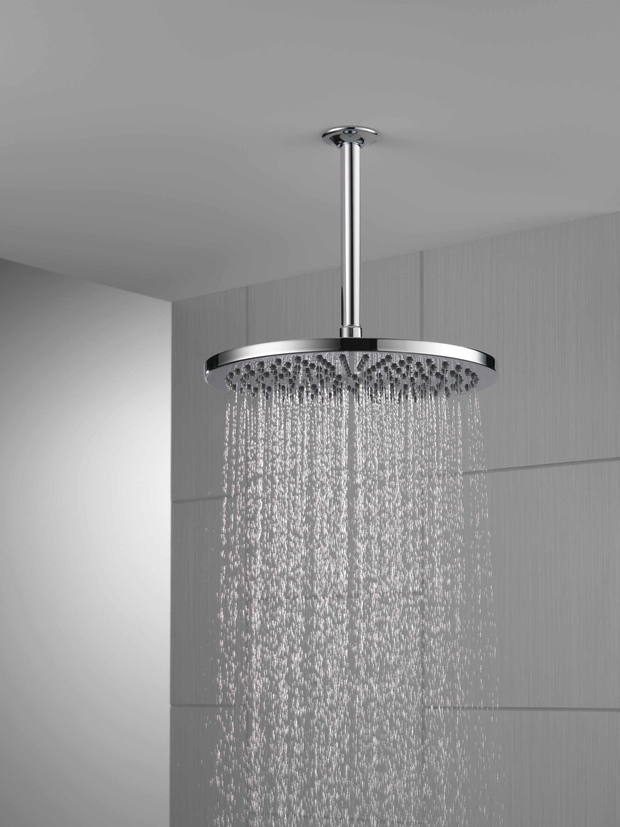 Delta Rain Fixed Shower Head with H2Okinetic Technology & Reviews | Wayfair