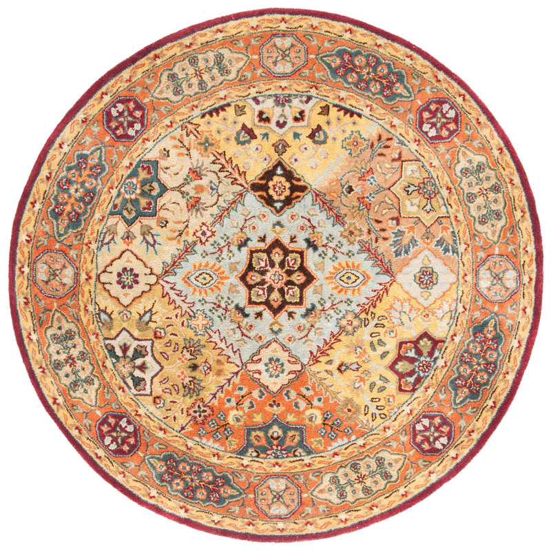 Heine Legend Hand Tufted Wool And Viscose Oriental Rug, Round 6'