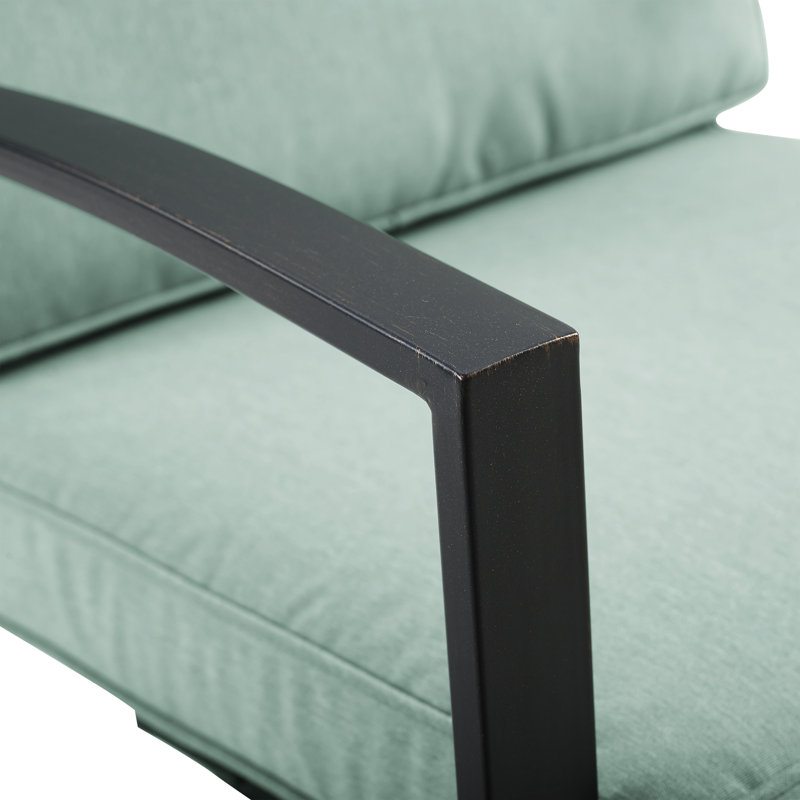 Chaise de patio pivotante avec coussin Halles, Brume