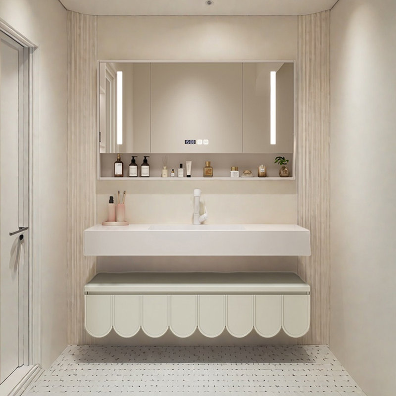 Simple and modern style bathroom cabinet, 47"