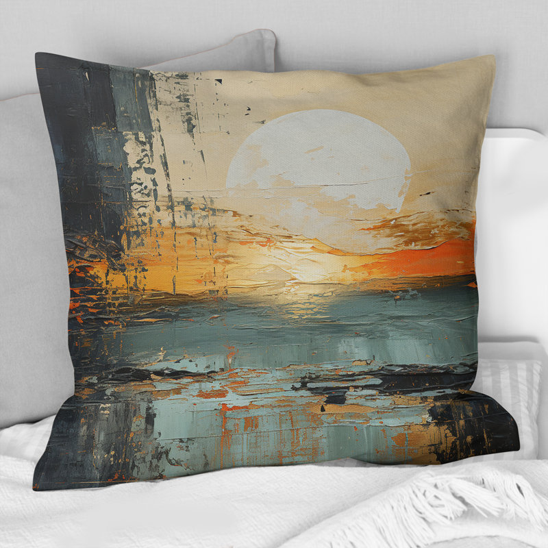 Coussin moderne Modern Coastal Mystic Sunrise I