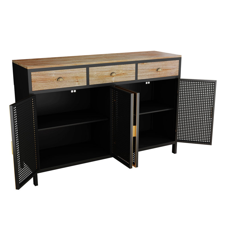 Armoire de rangement Eastbrook, Noir, noir, noir, noir