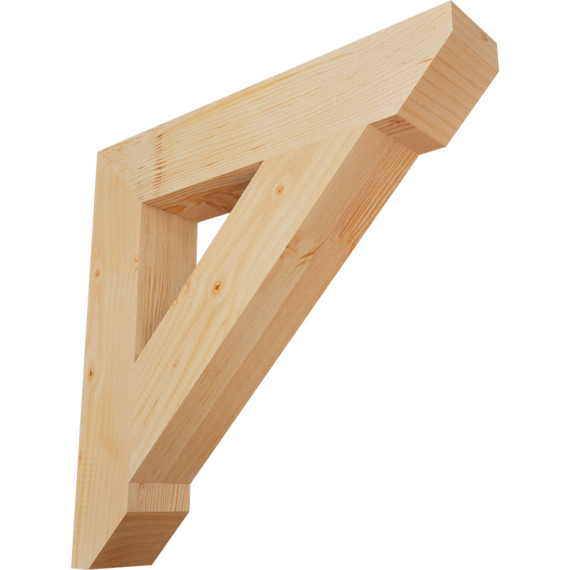 Support traditionnel en bois rustique à lattes, Sapin de Douglas, H 22 po x l 3,5 po x P 22 po