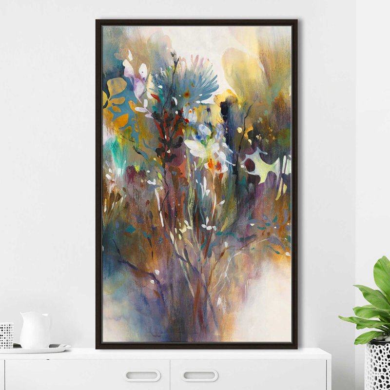 Heartfelt - peinture à cadre flottant, Cadre flottant espresso, H 33,5 po x l 21,5 po x P 2 po