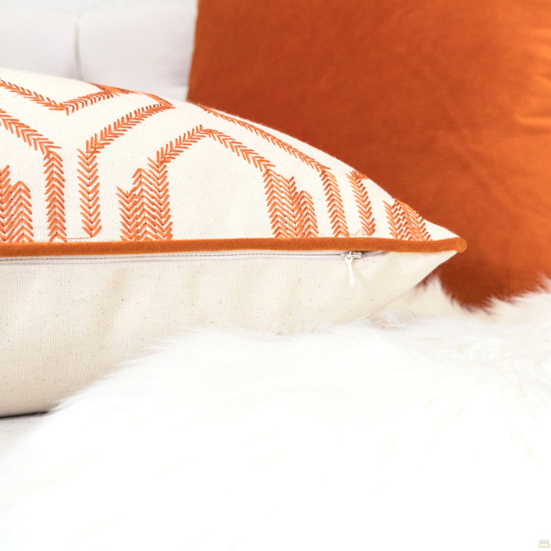 Coussin décoratif en coton - ensemble de 2 décorations rouille moderne, Ensemble 2 pièces