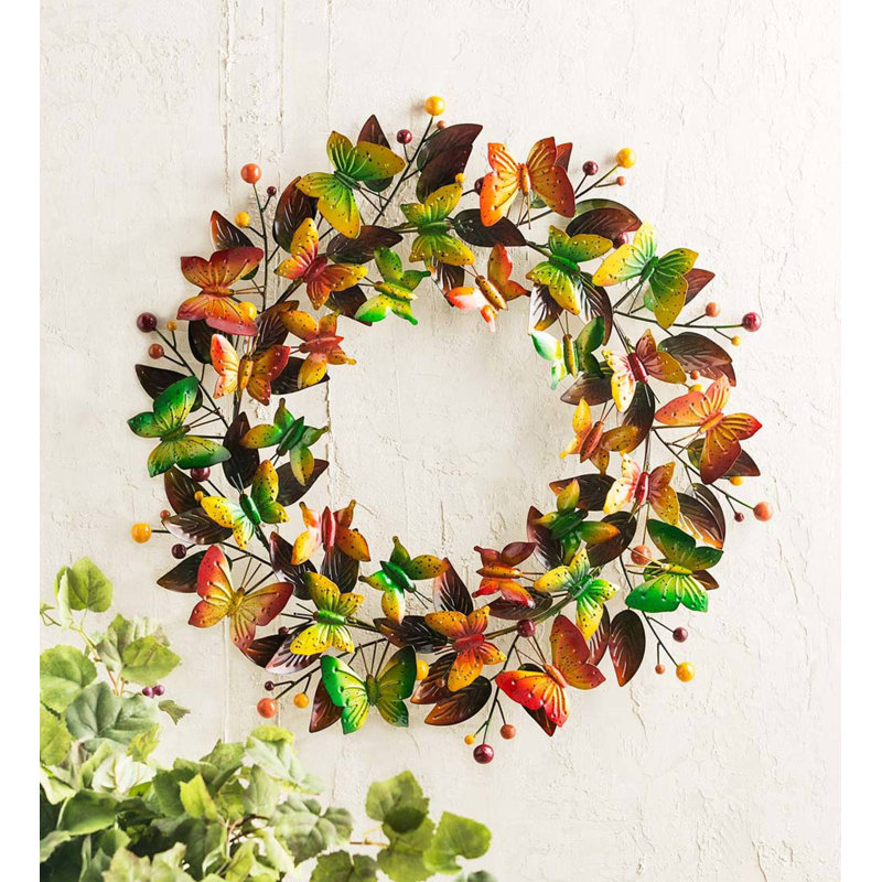 Couronne en métal 25 "Autumn Butterfly