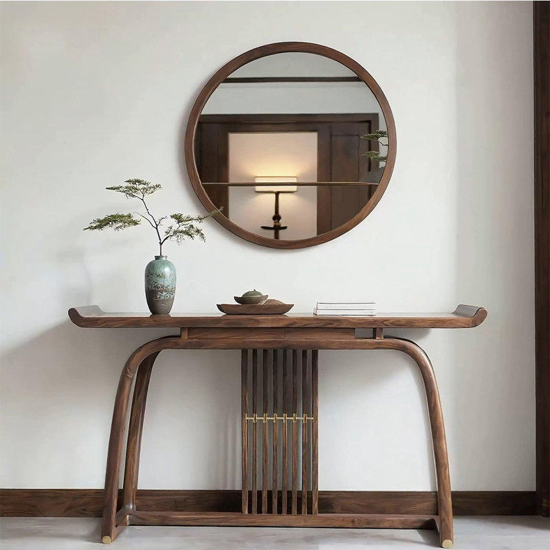 Nouvelle table d'entrée en bois massif de style chinois, H 34,6 po x l 47,2 po x P 14,9 po